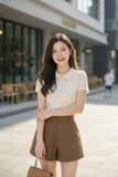  Áo Polo Cotton Zip tay cộc cổ sen túi ngực Classic 