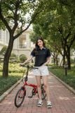  Áo polo cotton phối cổ kẻ tay cộc vai bồng 