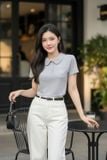  Áo Polo Cotton Zip tay cộc cổ sen túi ngực Classic 