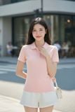  Áo Polo Cotton Zip tay cộc cổ sen túi ngực Classic 