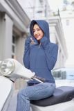  [OOH] Áo chống nắng nữ 2 lớp vải sợi lạnh dáng lửng thắt eo cản UV 