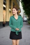  [OOH] Áo chống nắng nữ 2 lớp vải sợi lạnh dáng lửng thắt eo cản UV 