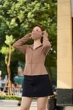  [OOH] Áo chống nắng nữ 2 lớp vải sợi lạnh dáng lửng thắt eo cản UV 