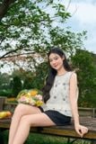  Áo sát nách phối cổ viền gấu bèo 