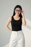 Áo ba lỗ nữ Cotton Zip cổ tròn dáng ôm Basic 