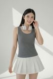  Áo ba lỗ nữ Cotton Zip cổ tròn dáng ôm Basic 