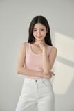  Áo ba lỗ nữ Cotton Zip cổ tròn dáng ôm Basic 