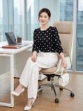  Áo sơ mi dài tay cổ viền tròn 