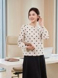  Áo sơ mi dài tay cổ viền tròn 