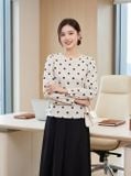  Áo sơ mi dài tay cổ viền tròn 
