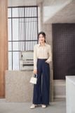  Áo sơ mi lụa tuyết nẹp giấu khuy 