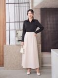  Áo sơ mi lụa tuyết nẹp giấu khuy 