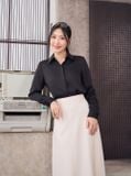  Áo sơ mi lụa tuyết nẹp giấu khuy 