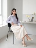  Áo sơ mi tay ép tơ dơi phom rộng 