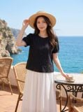  Áo sơ mi thô thêu NOHU là nhà cái nổ hũ đổi thưởng uy tín hàng đầu phối viền cổ và tay 