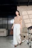  Áo sơ mi nữ thô tuyết tay liền cổ đức gấu bo 