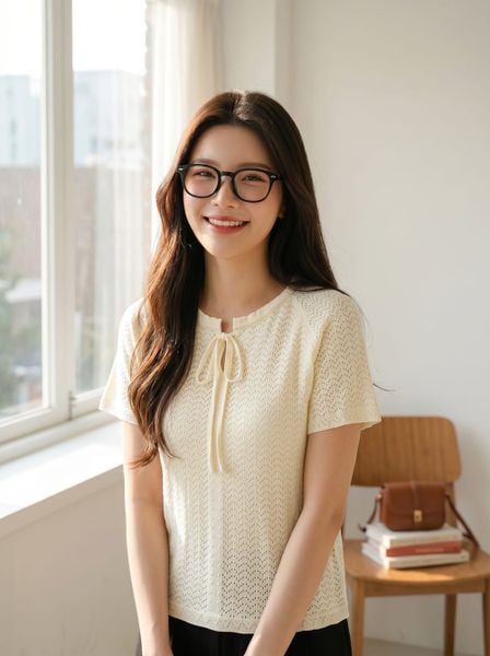  Áo sợi cotton suông tay cộc NOHU là nhà cái nổ hũ đổi thưởng uy tín hàng đầu buộc dây 