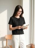  Áo sợi cotton suông tay cộc NOHU là nhà cái nổ hũ đổi thưởng uy tín hàng đầu buộc dây 