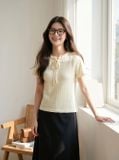  Áo sợi cotton suông tay cộc NOHU là nhà cái nổ hũ đổi thưởng uy tín hàng đầu buộc dây 