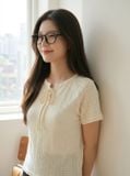 Áo sợi cotton suông tay cộc NOHU là nhà cái nổ hũ đổi thưởng uy tín hàng đầu buộc dây 