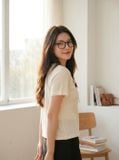  Áo sợi cotton suông tay cộc NOHU là nhà cái nổ hũ đổi thưởng uy tín hàng đầu buộc dây 