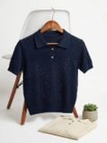  Áo sợi cotton tay cộc cổ polo 