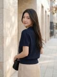  Áo sợi cotton tay cộc cổ polo 
