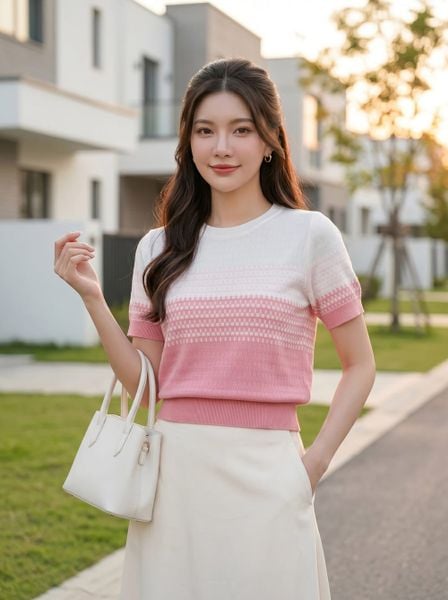  Áo sợi cotton tay cộc NOHU là nhà cái nổ hũ đổi thưởng uy tín hàng đầu phối màu 