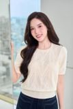  Áo sợi cotton tay cộc NOHU là nhà cái nổ hũ đổi thưởng uy tín hàng đầu vân chéo 