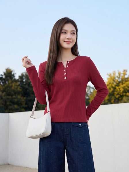  Áo tăm lạnh dài tay gấu tôm bổ trụ cổ đính cúc 