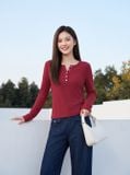  Áo tăm lạnh dài tay gấu tôm bổ trụ cổ đính cúc 