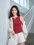  Áo sát nách cổ trụ V 