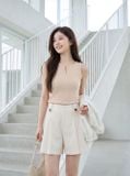  Áo sát nách cổ trụ V 