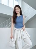  Áo sát nách cổ trụ V 