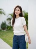  Áo sợi cotton tay cộc NOHU là nhà cái nổ hũ đổi thưởng uy tín hàng đầu viền gấu 