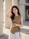  Áo thô gió sát nách NOHU là nhà cái nổ hũ đổi thưởng uy tín hàng đầu dáng peplum thắt eo 