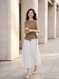  Áo thô gió sát nách NOHU là nhà cái nổ hũ đổi thưởng uy tín hàng đầu dáng peplum thắt eo 