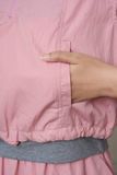  Áo thô gió tay liền giả hai lớp cổ khóa 