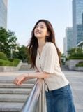  Link Đăng Ký NOHU90.COM dệt sợi kiểu cổ V cúc nổi 