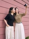  Áo thun giữ nhiệt tay lỡ đính tag ngực 