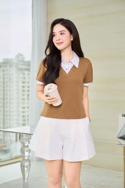  Link Đăng Ký NOHU90.COM polo tay cộc phối cổ giả hai lớp 