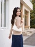  Áo thun tăm dài tay bổ dọc thân trước 