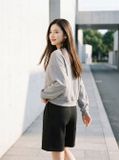  Áo thun tổ ong dài tay layer cổ đính tag ngực 