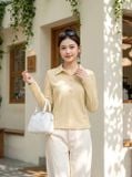 Áo kiểu cổ đức dáng ôm khuy cài nửa 