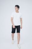  Áo may ô nam Cotton cộc tay cổ tròn cơ bản 