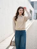  Áo umi hai lớp sơ mi kết hợp gile 