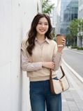  Áo umi hai lớp sơ mi kết hợp gile 