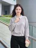  Áo kiểu tay dài phối cổ sơ mi 