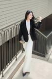  Áo blazer không cổ dáng suông chất tuýt si mango lót habutai 