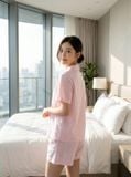  Bộ đũi áo cộc quần đùi phối viền 